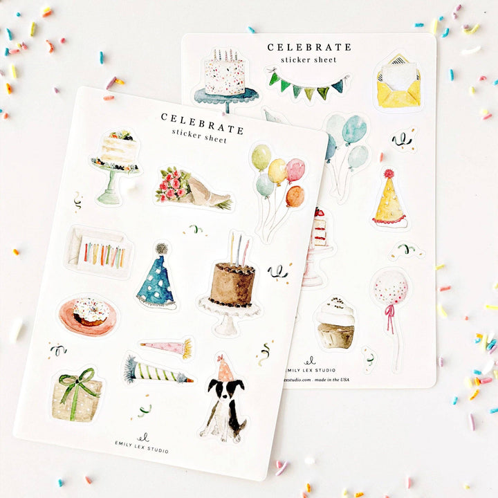 emily lex studio Cards Celebrate sticker sheets