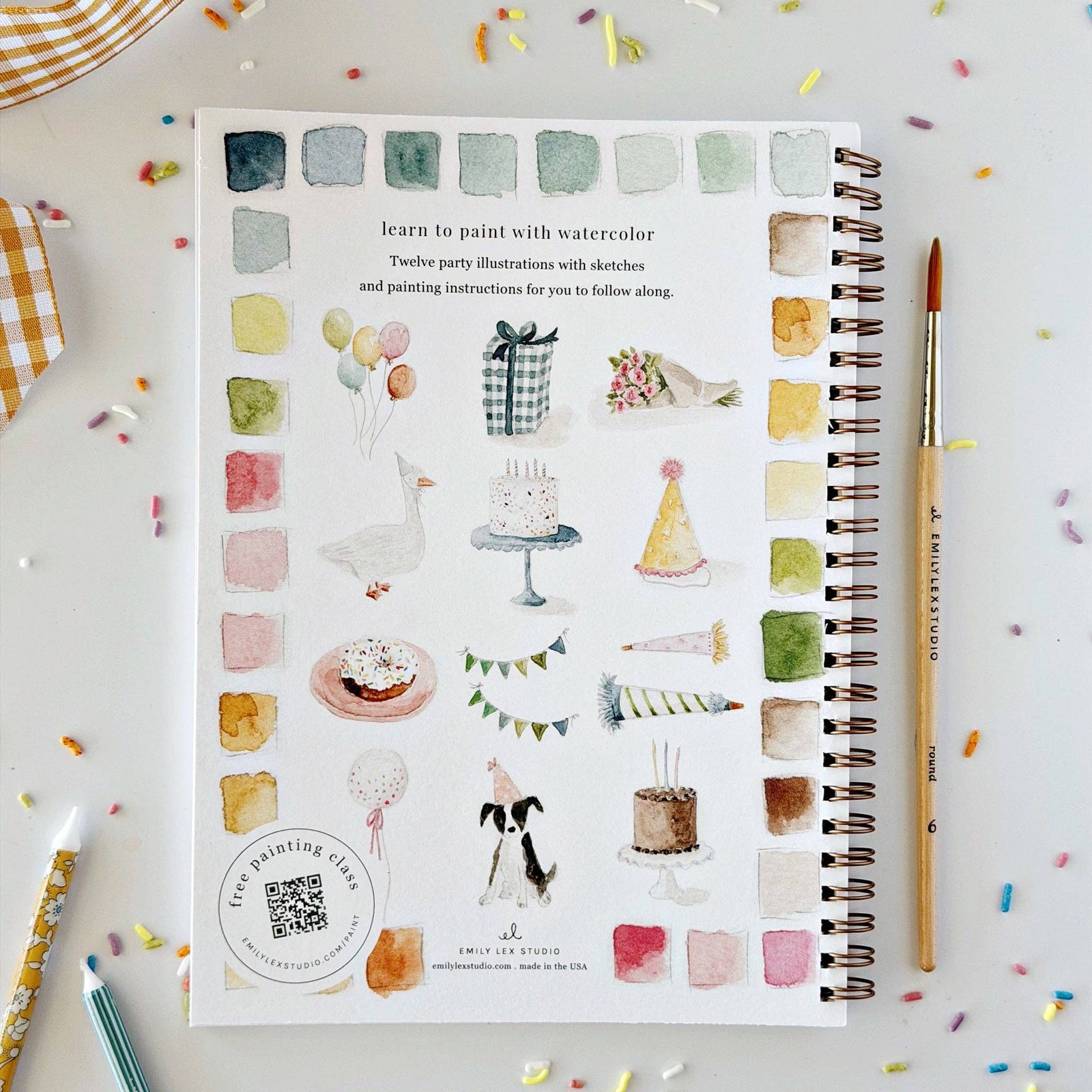 emily lex studio Cards Celebrate Watercolor Workbook