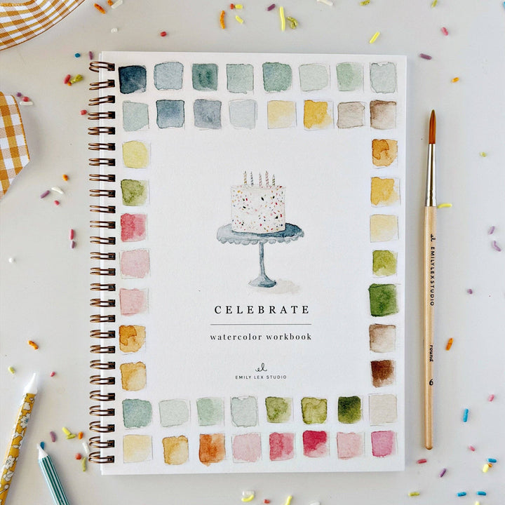 emily lex studio Cards Celebrate Watercolor Workbook