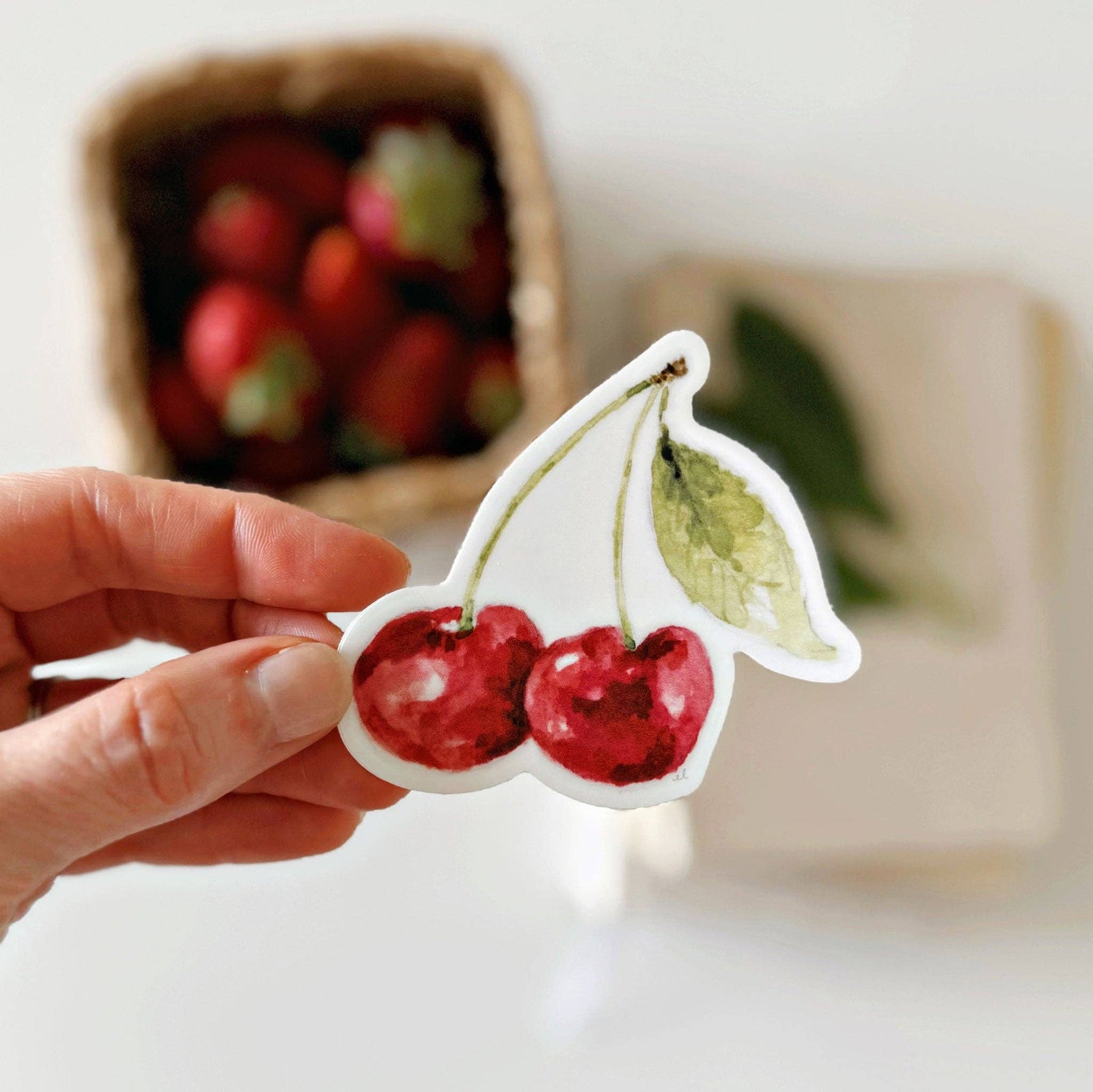 emily lex studio Cards Cherry sticker