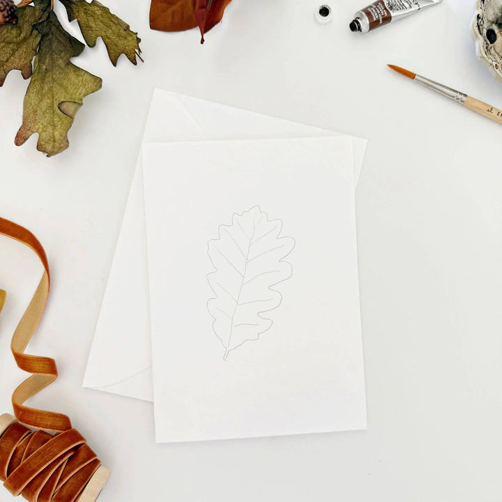 emily lex studio Cards Fall Leaves Paintable Watercolor Notecard Set