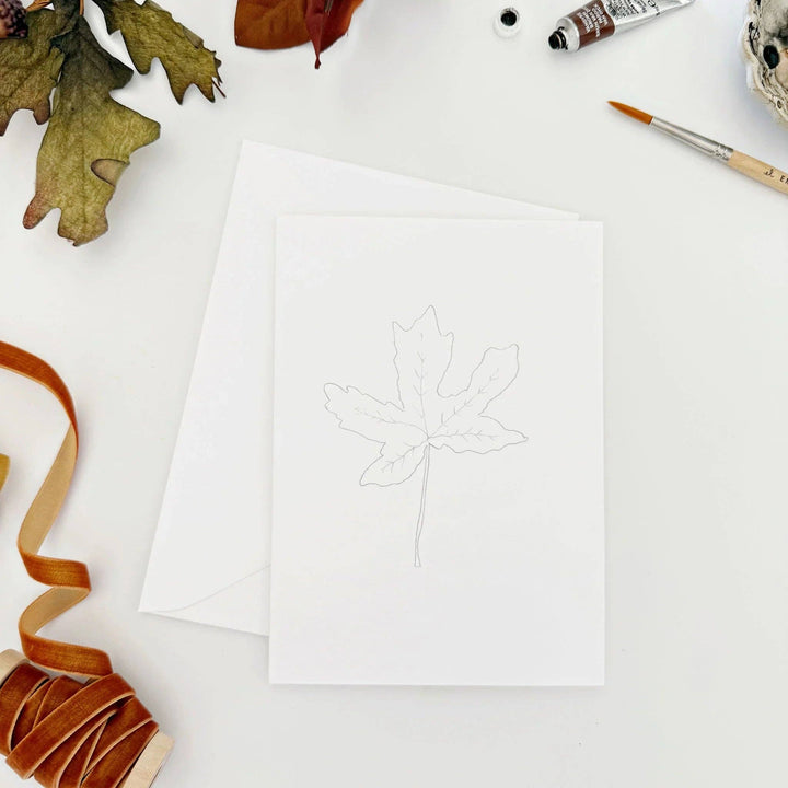 emily lex studio Cards Fall Leaves Paintable Watercolor Notecard Set
