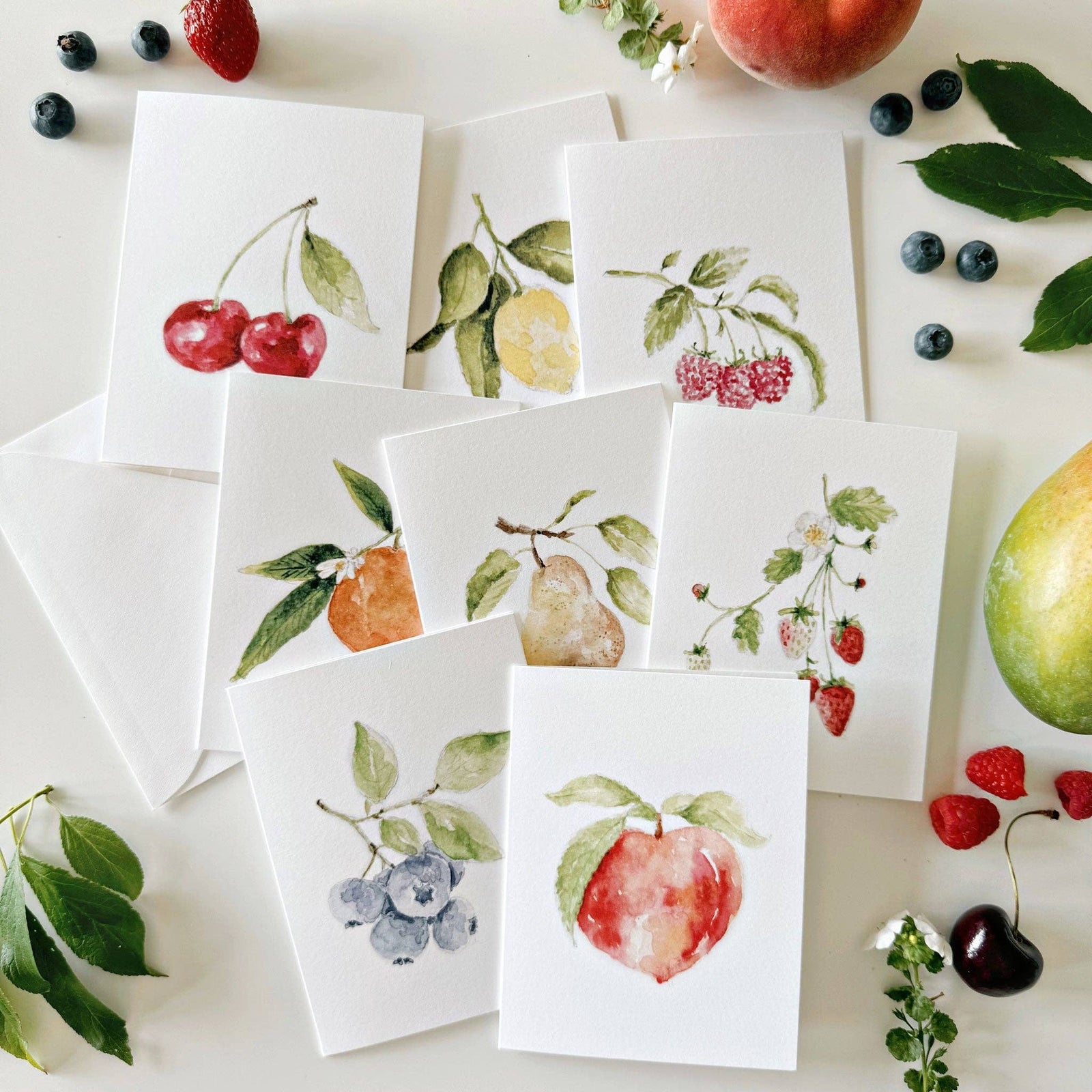 emily lex studio Cards Fruit assorted notecard set