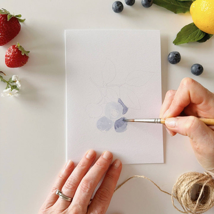 emily lex studio Cards Fruit paintable notecards