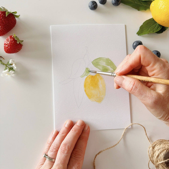 emily lex studio Cards Fruit paintable notecards