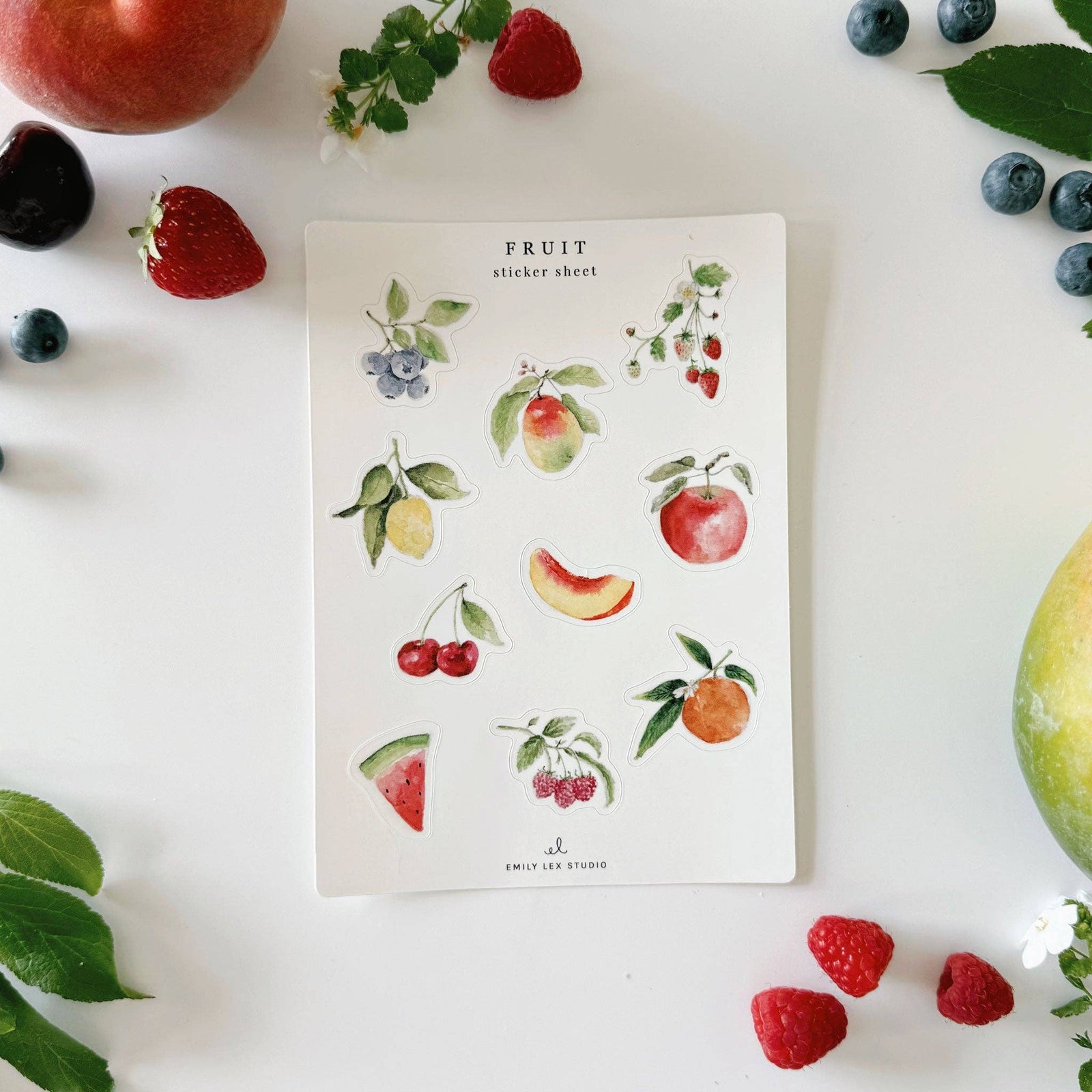 emily lex studio Cards Fruit sticker sheets