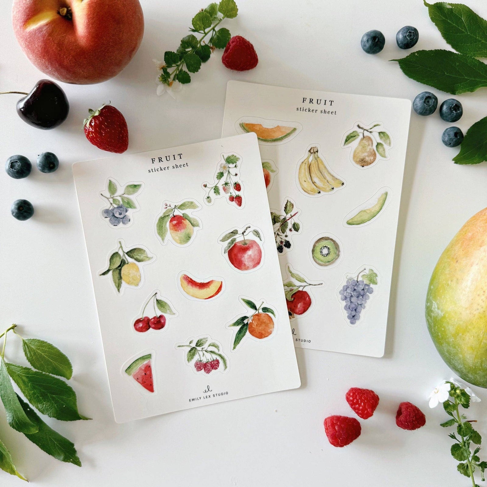 emily lex studio Cards Fruit sticker sheets