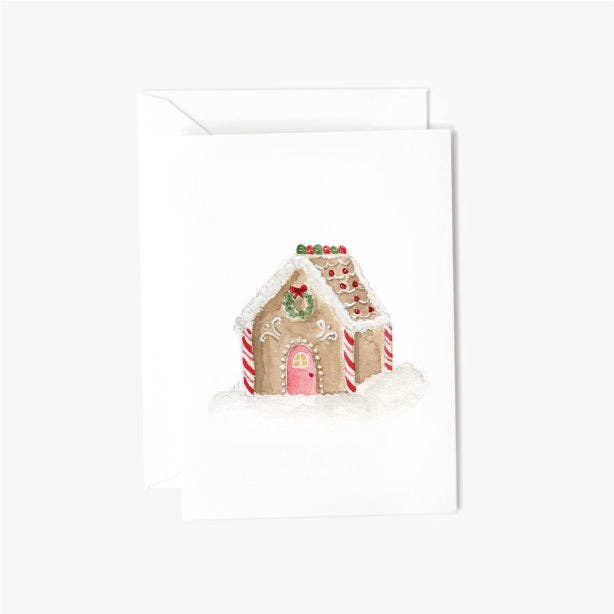 emily lex studio Cards Gingerbread house mini notecard