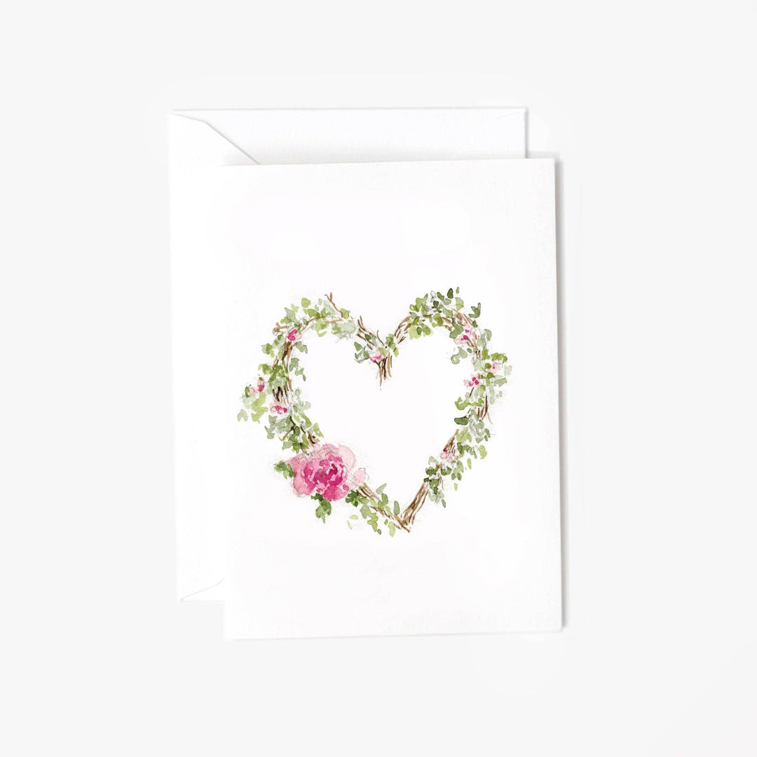 emily lex studio Cards Heart wreath mini notecard