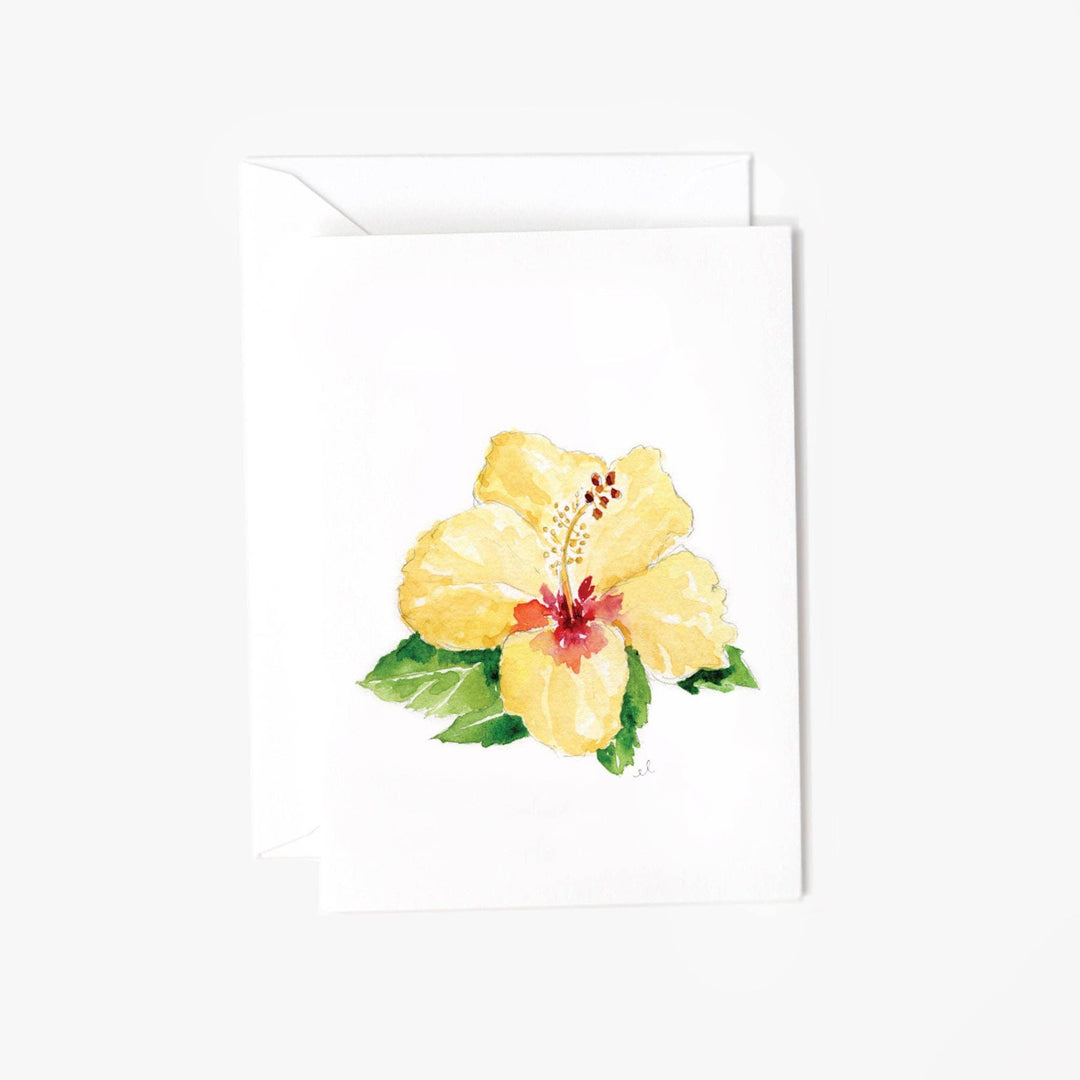 emily lex studio cards Hibiscus mini notecard
