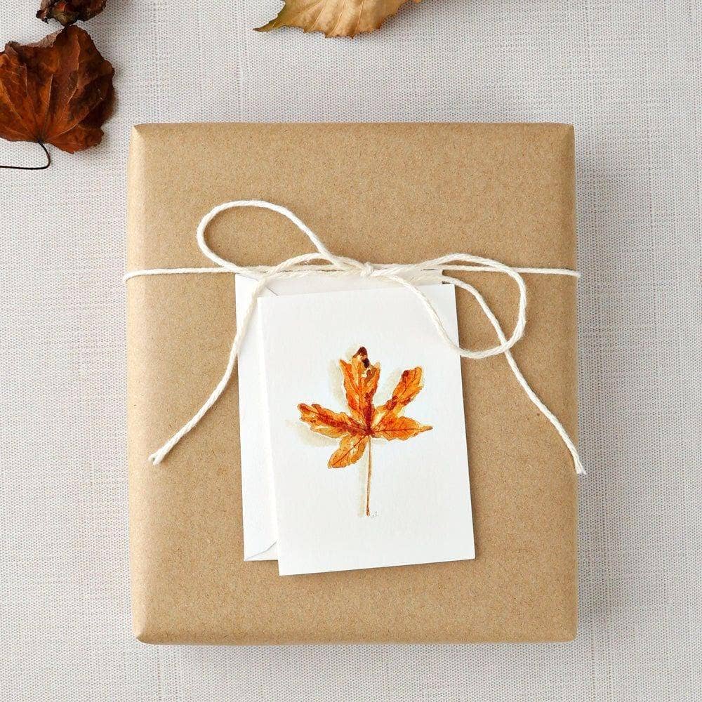 emily lex studio Cards Maple Leaf Autumn Mini Enclosure Notecard