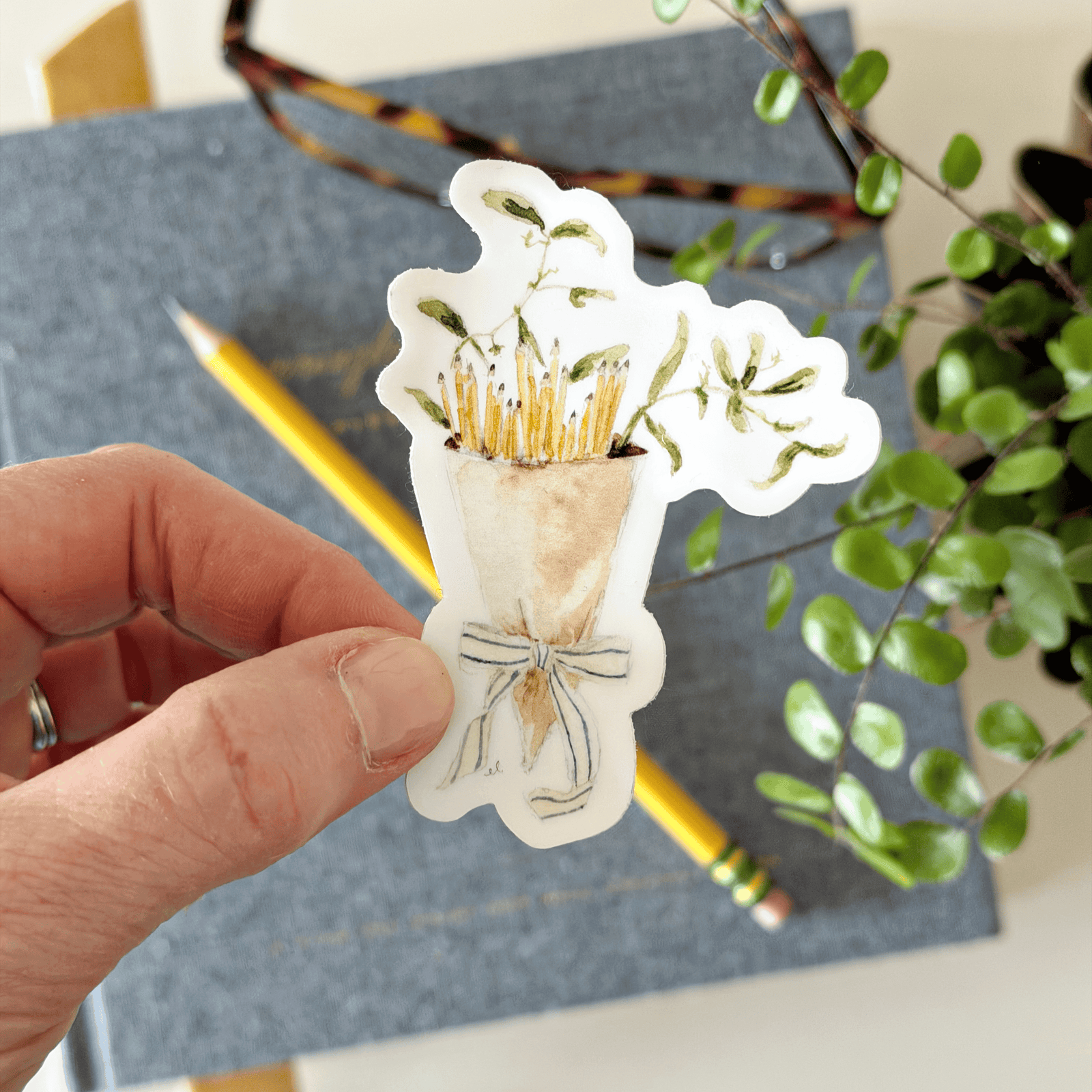 emily lex studio Cards Pencil Bouquet Sticker