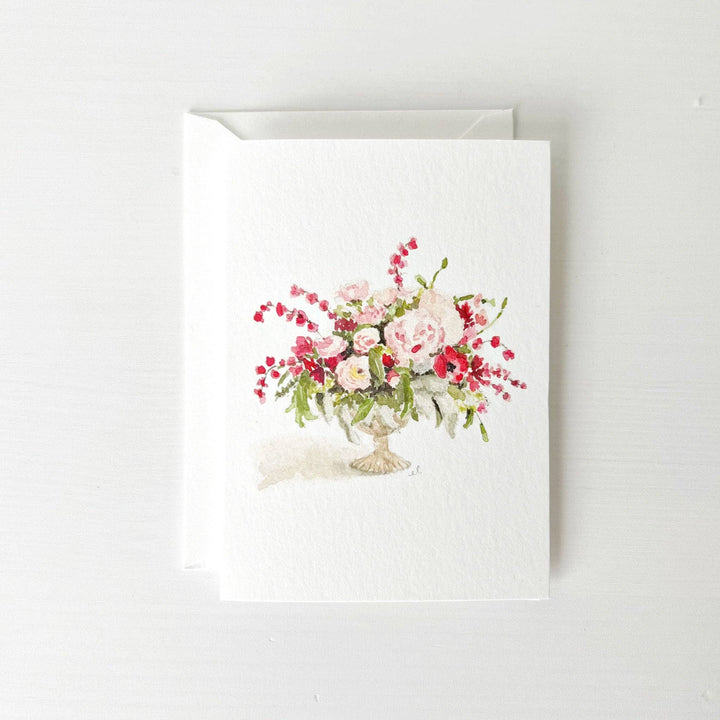 emily lex studio Cards Pink bouquet mini notecard