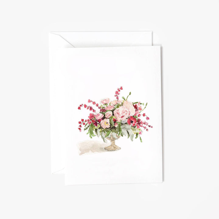 emily lex studio Cards Pink bouquet mini notecard
