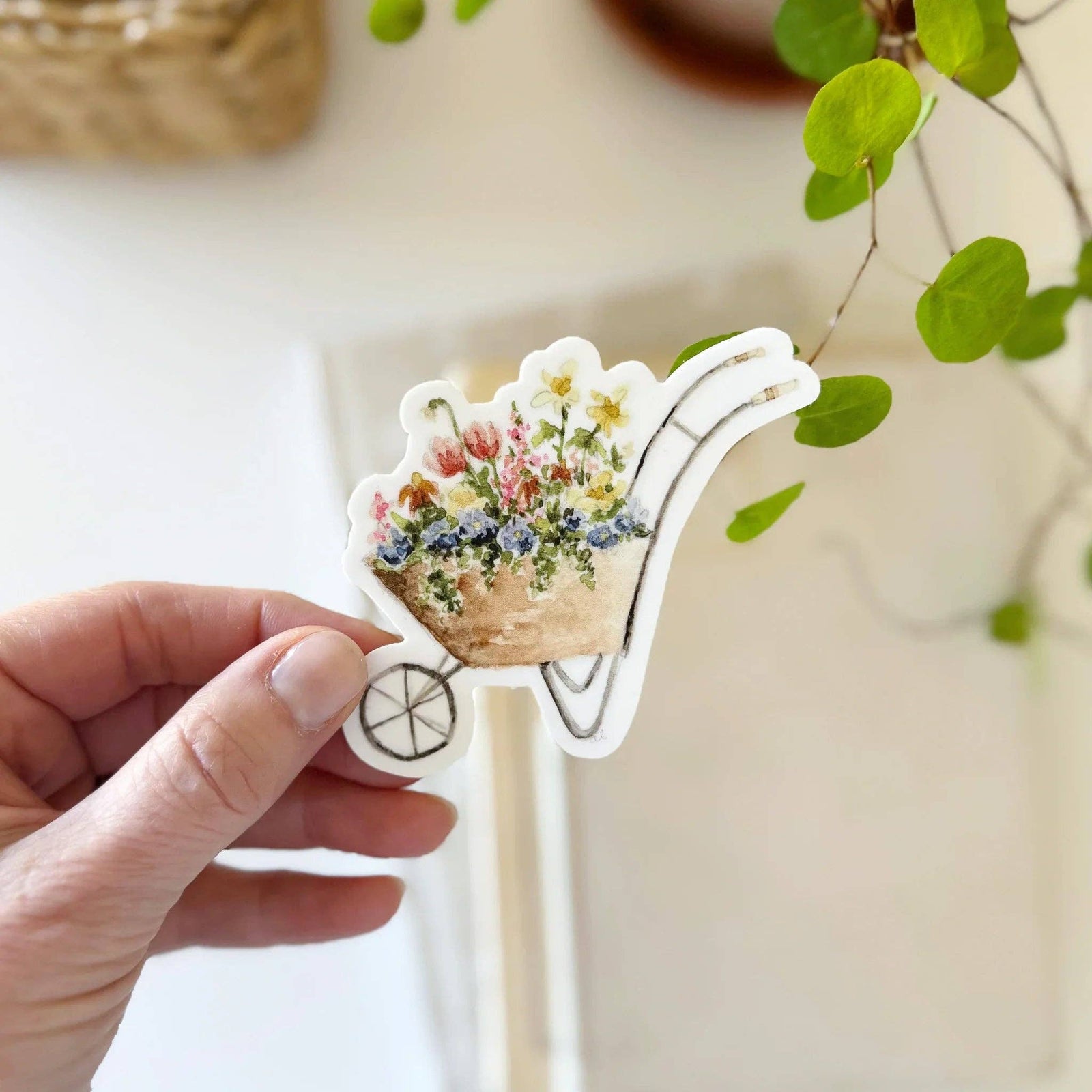 emily lex studio Cards Wheelbarrow Sticker