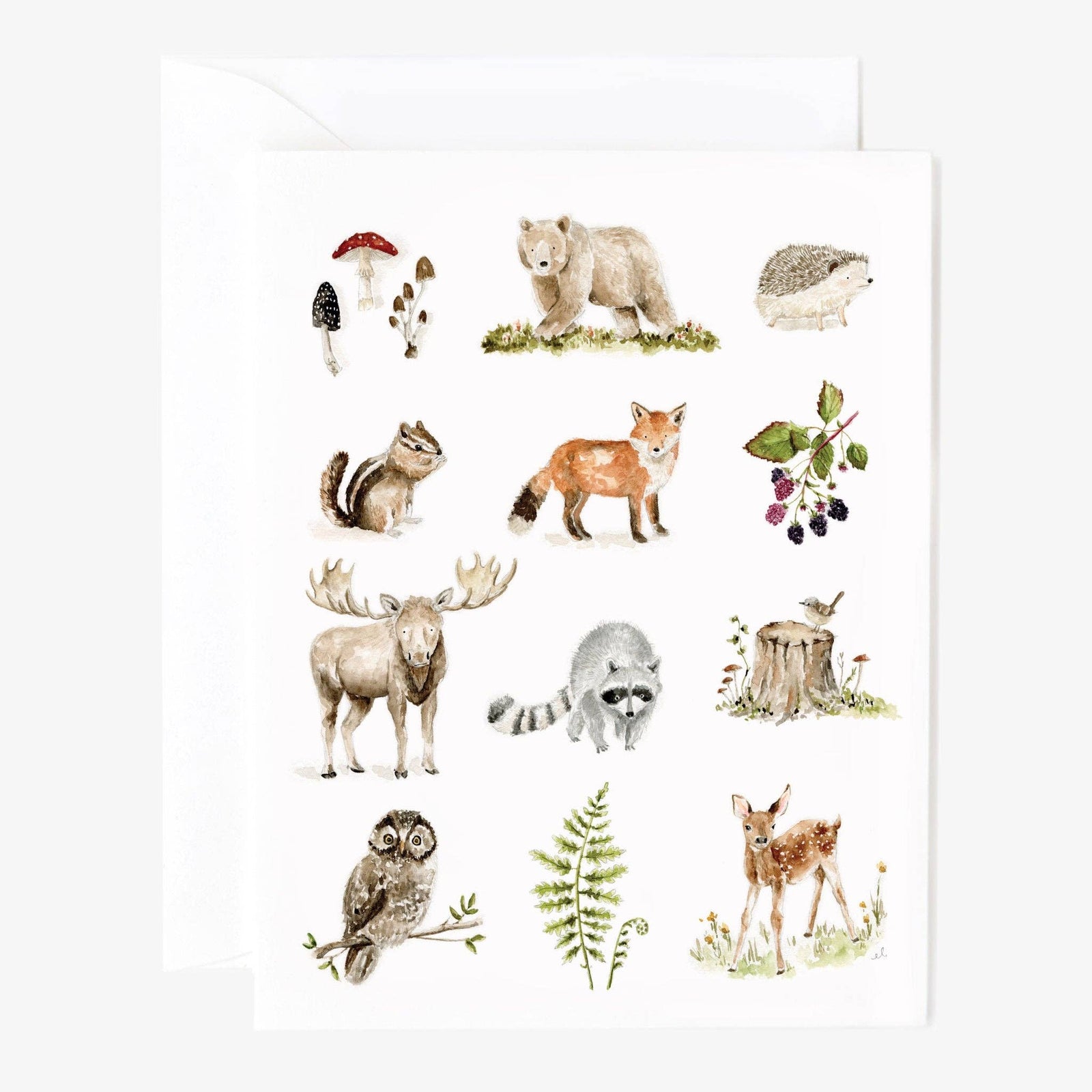 emily lex studio Cards Woodland Notecard