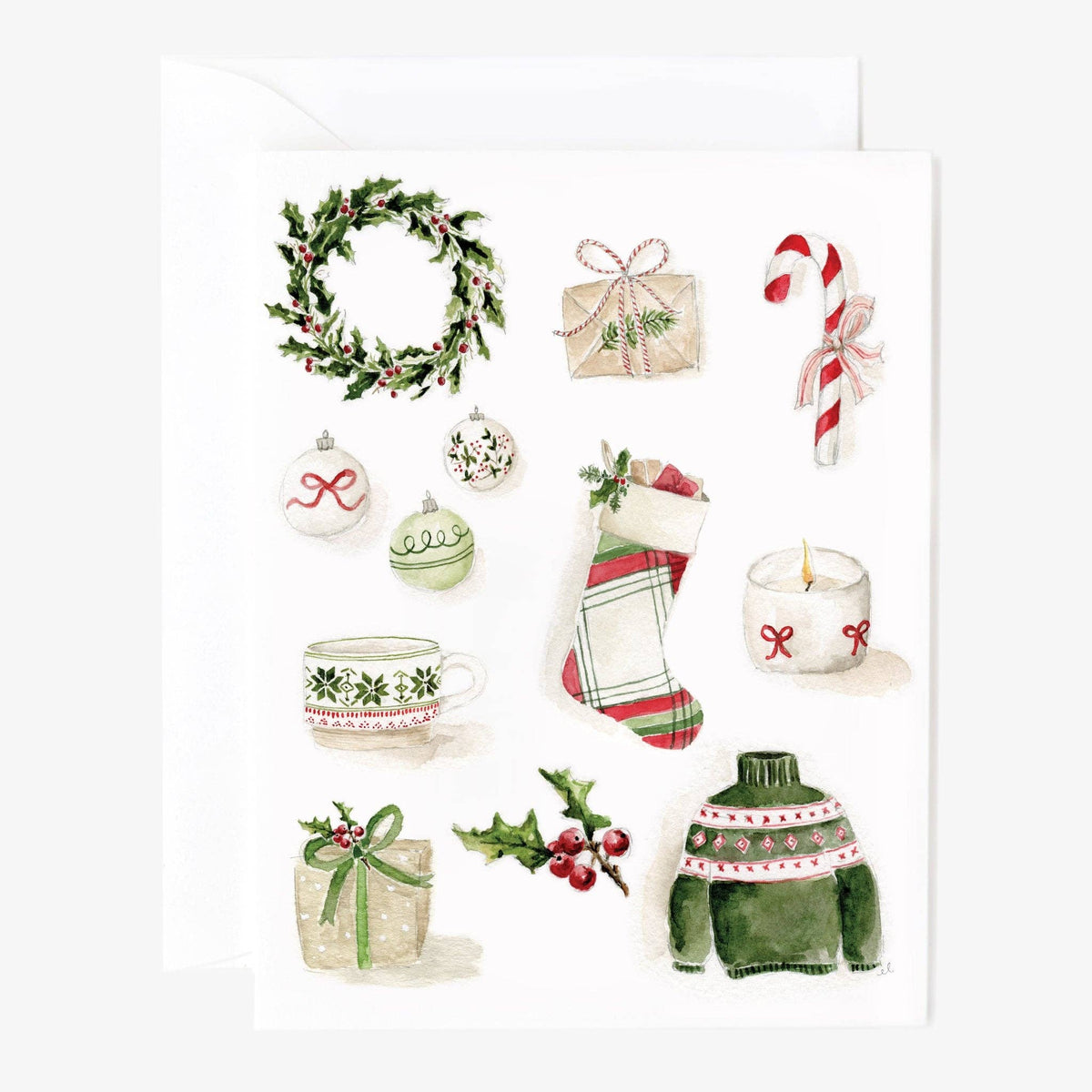 emily lex studio Christmas notecard set Classic christmas notecard set