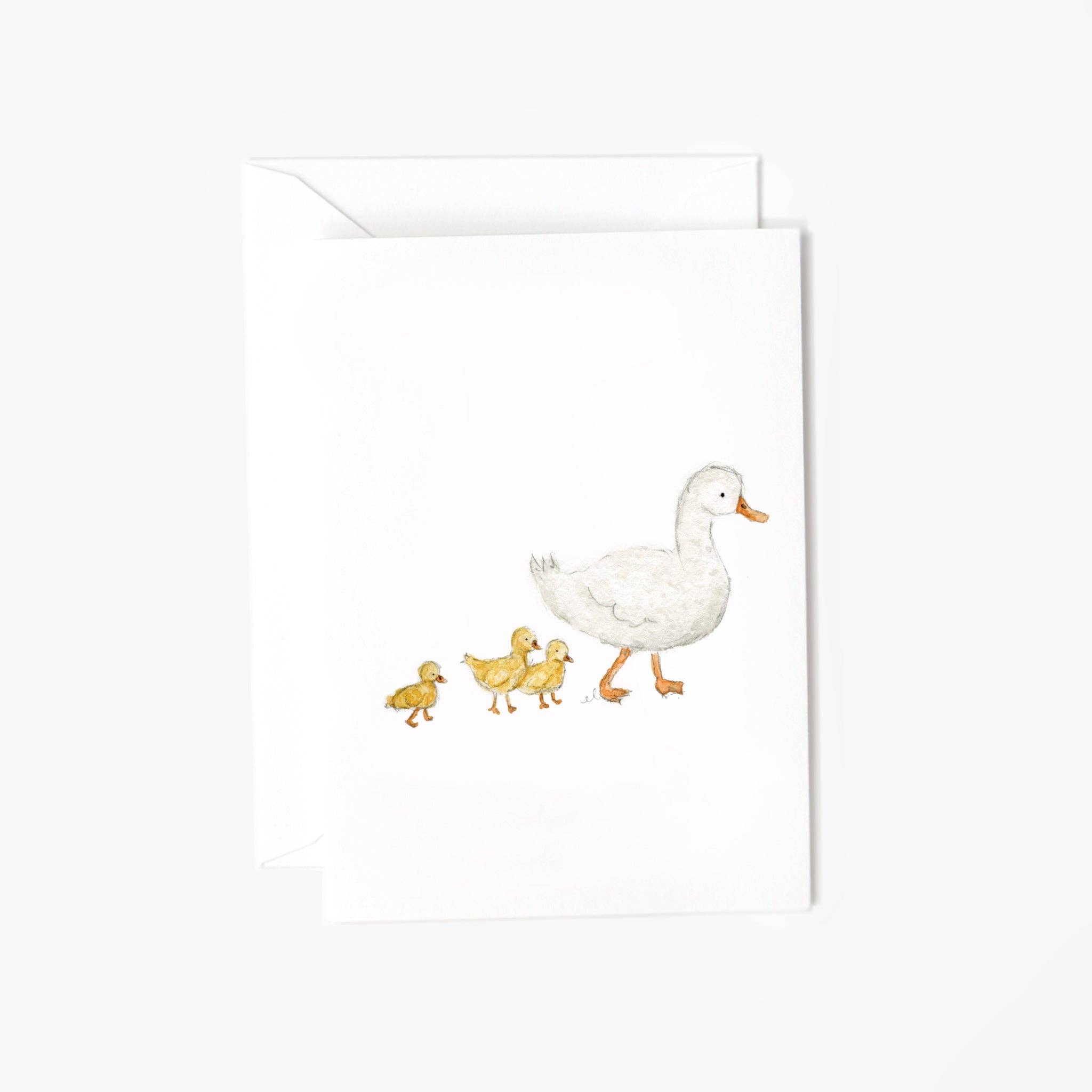 Baby ducks mini notecard – Paper Luxe