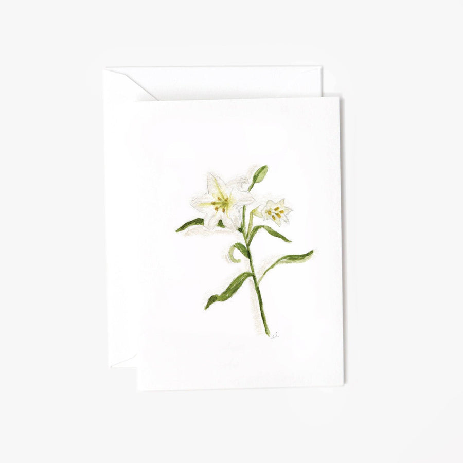 emily lex studio Enclosure Card Easter lily mini notecard