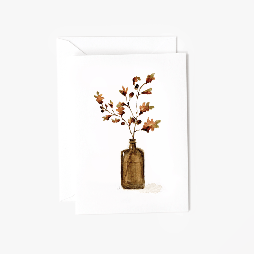 emily lex studio Enclosure Card Mini Notecard - Acorn Branch