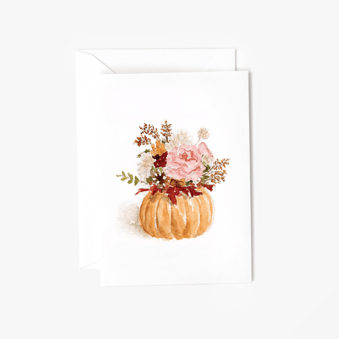 emily lex studio Enclosure Card Mini Notecard - Pumpkin Bouquet