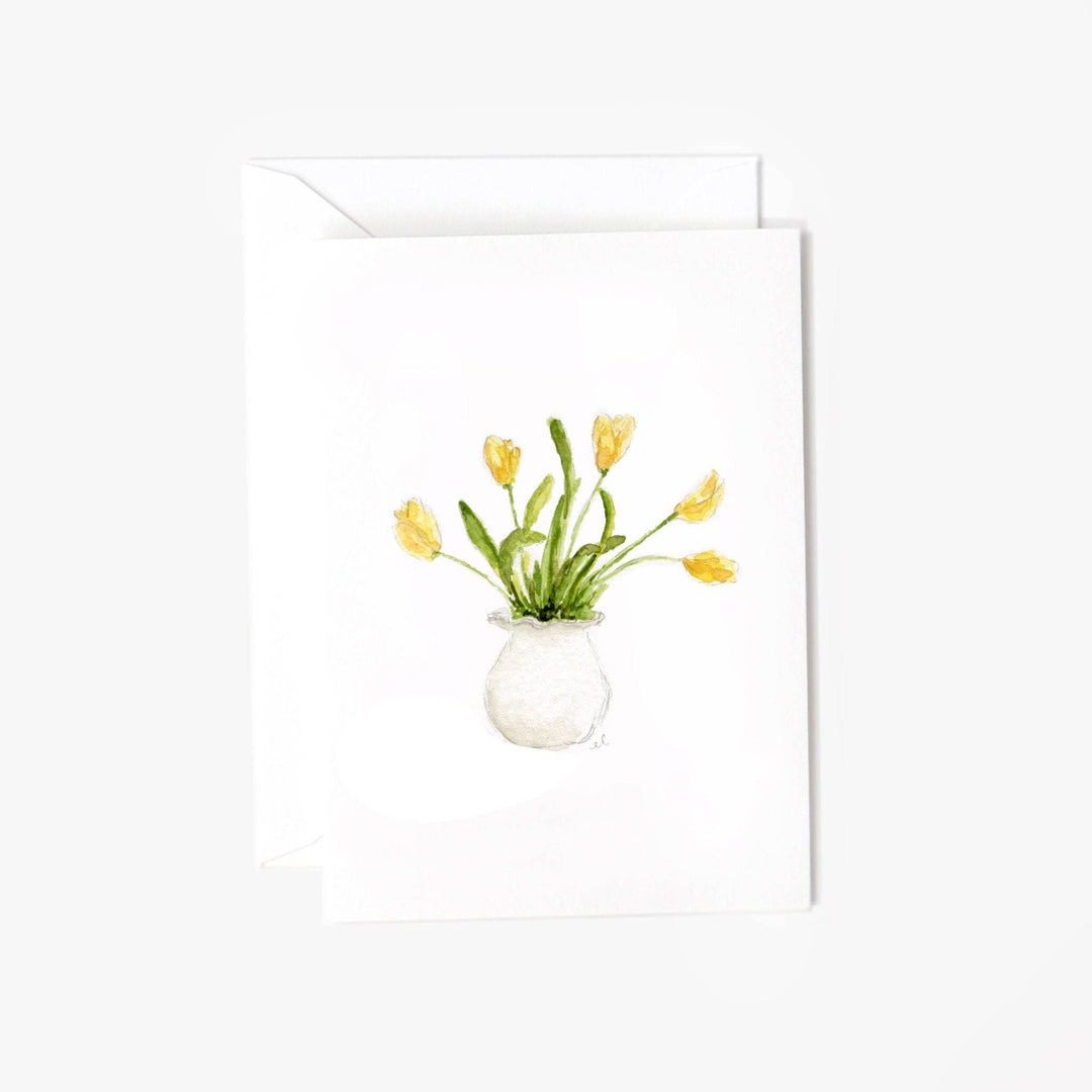 emily lex studio Enclosure Card Yellow tulips mini notecard