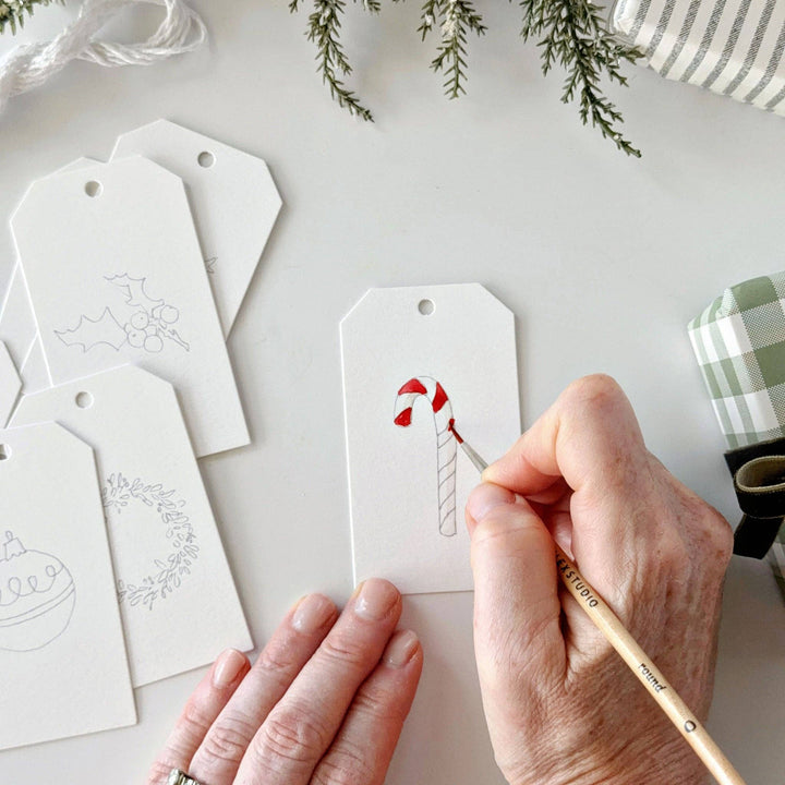 emily lex studio Gift Tags Classic christmas paintable gift tags