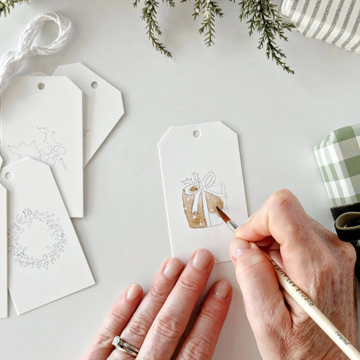 emily lex studio Gift Tags Classic christmas paintable gift tags
