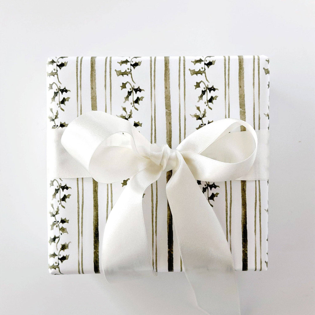 emily lex studio Gift Wrap Holly stripe gift wrapping paper