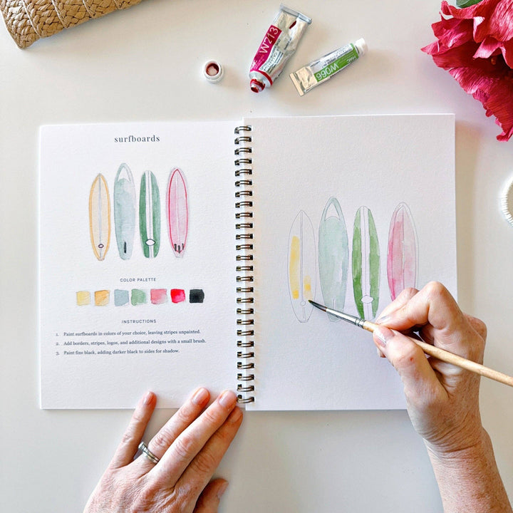 emily lex studio Gifts Tropical watercolor workbook