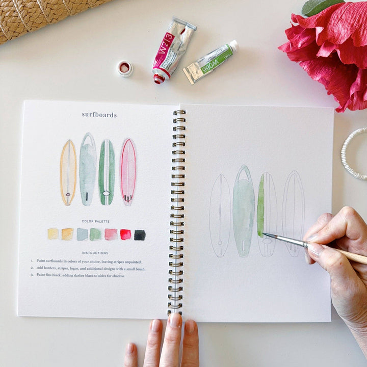 emily lex studio Gifts Tropical watercolor workbook