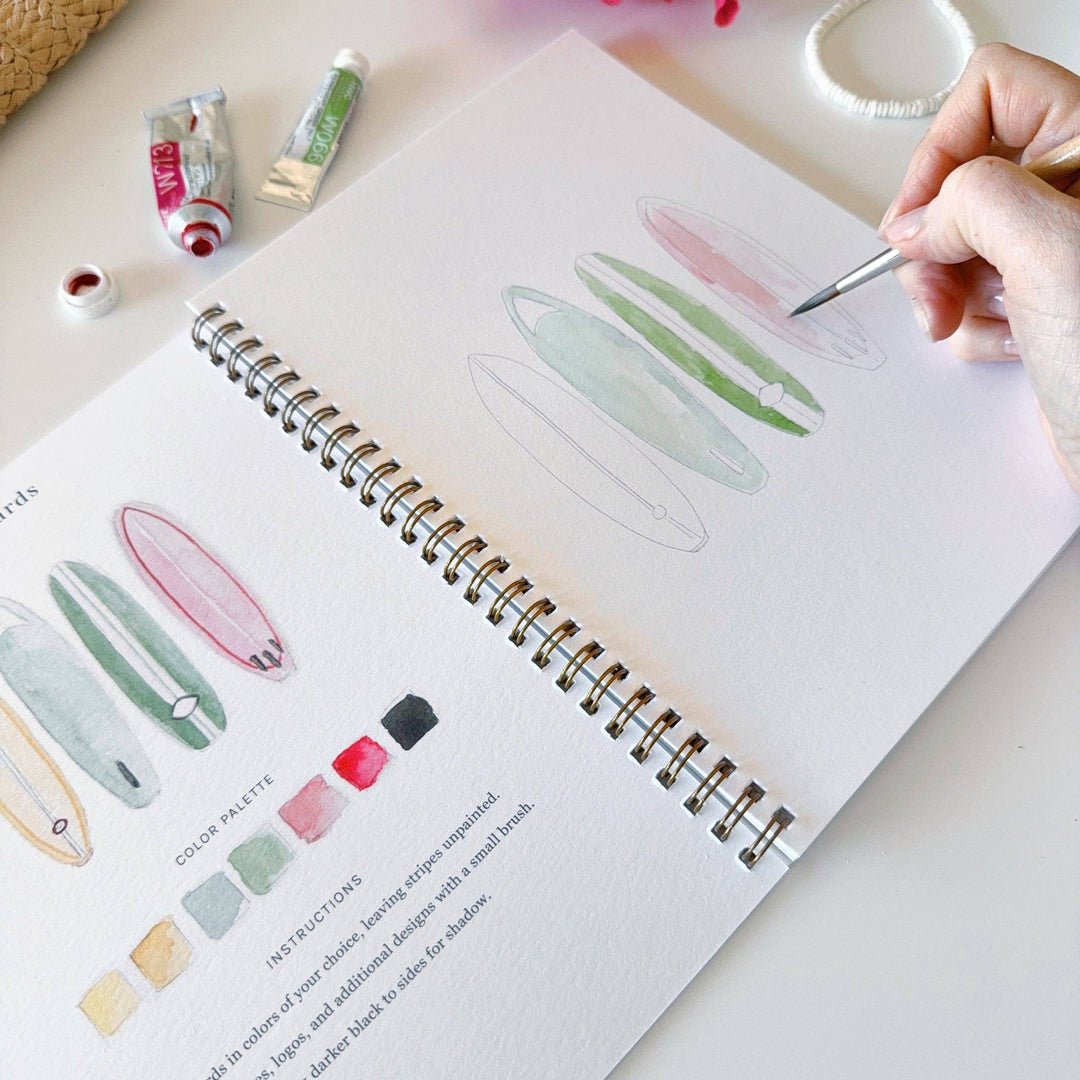 emily lex studio Gifts Tropical watercolor workbook