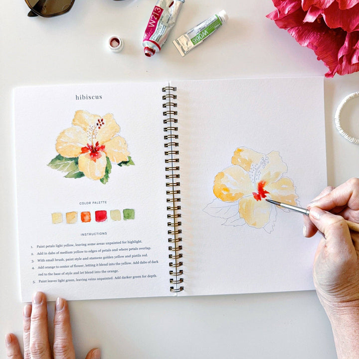 emily lex studio Gifts Tropical watercolor workbook