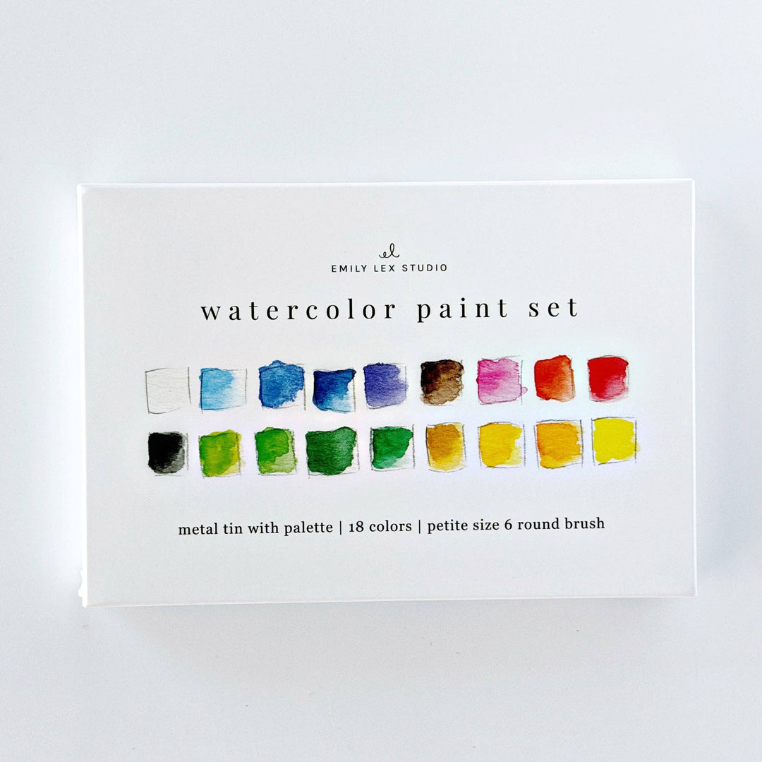emily lex studio Gifts Watercolor Paint Set 18 Colors with Brush