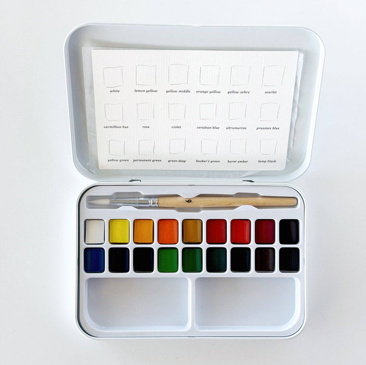 emily lex studio Gifts Watercolor Paint Set 18 Colors with Brush