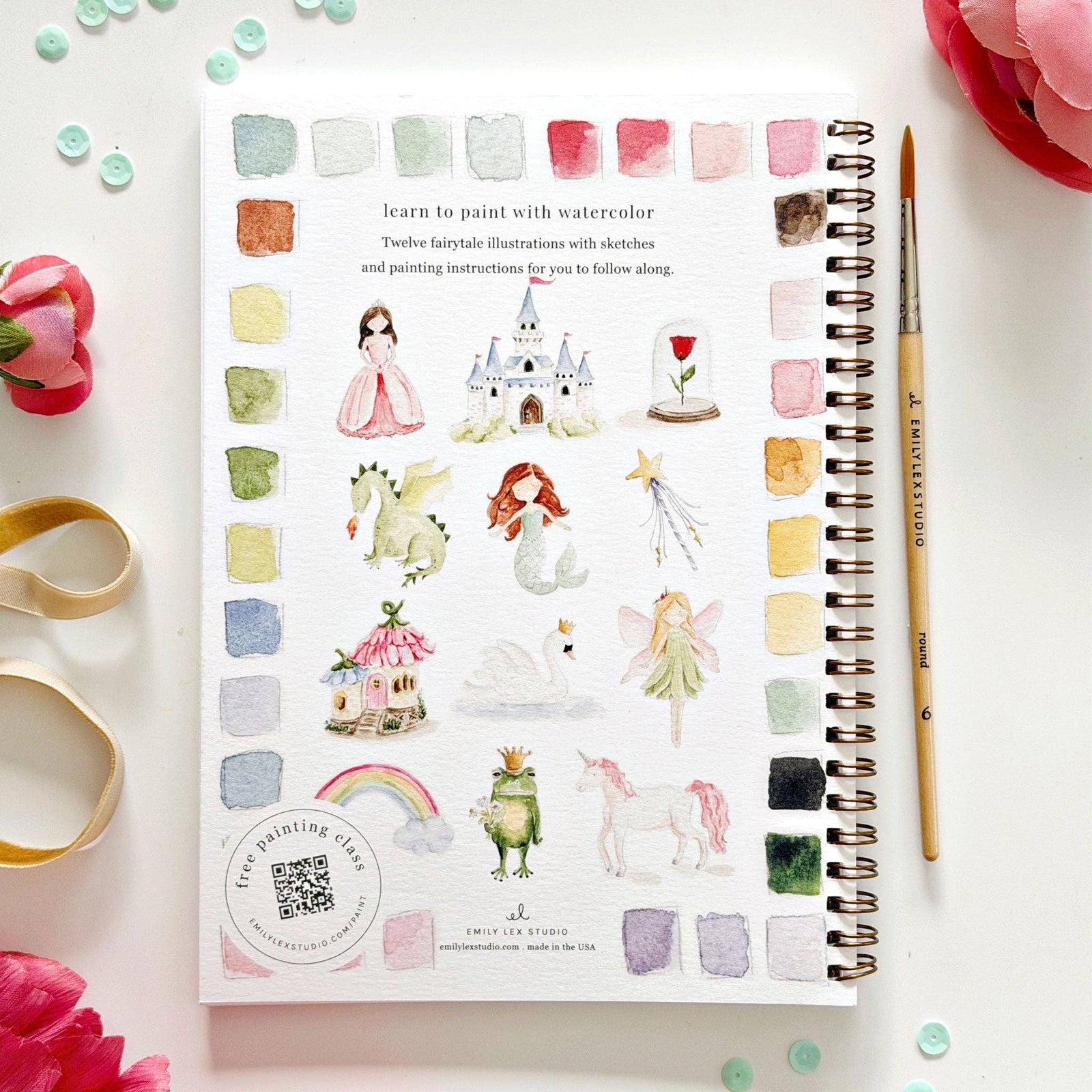 emily lex studio Gifts Watercolor Workbook: Fairytale