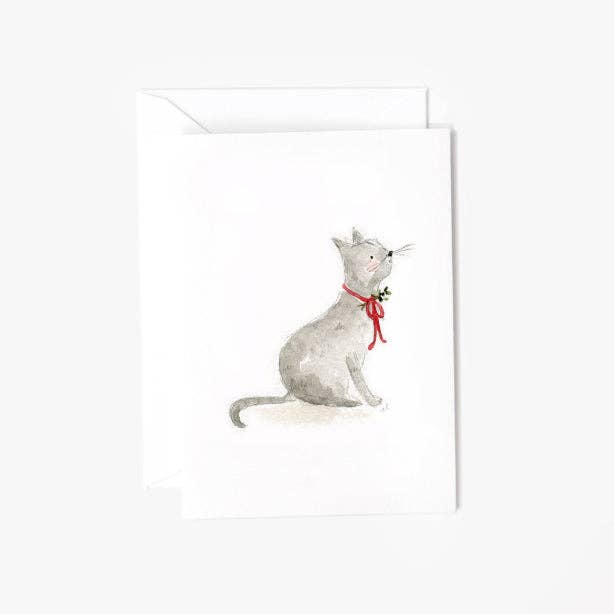 emily lex studio Holiday Cards Christmas cat mini enclosure notecard