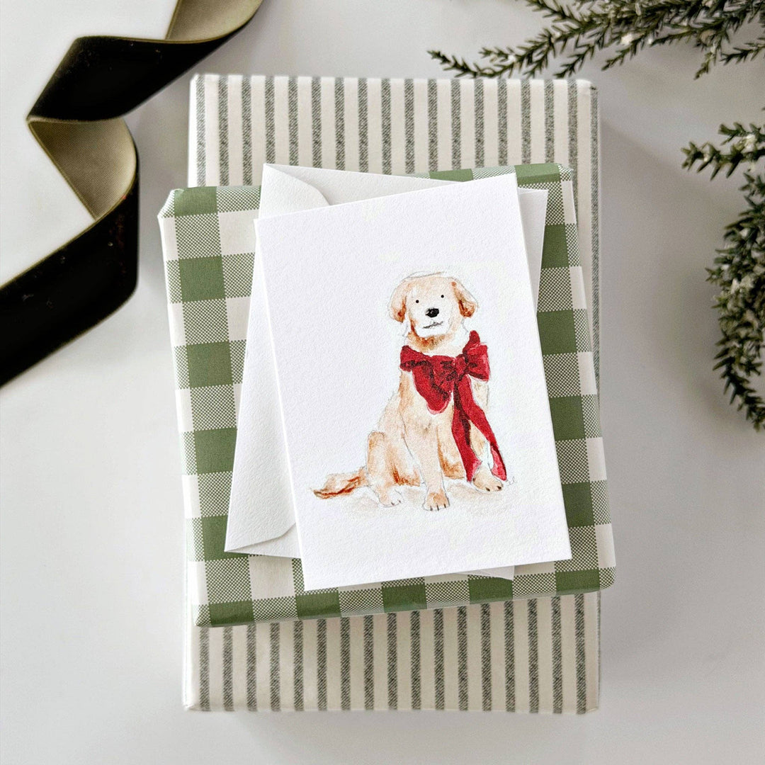 emily lex studio Holiday Cards Festive pup mini enclosure notecard
