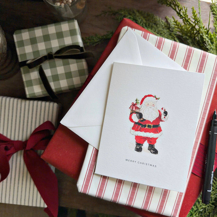 emily lex studio Holiday Cards Santa greeting card