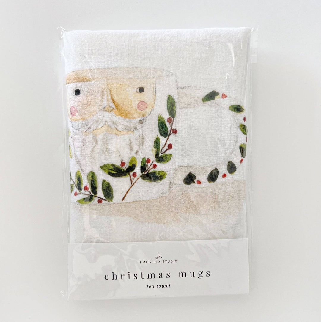 emily lex studio Holiday Christmas mugs tea towel