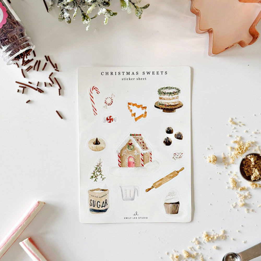 emily lex studio Holiday Christmas sweets sticker sheets