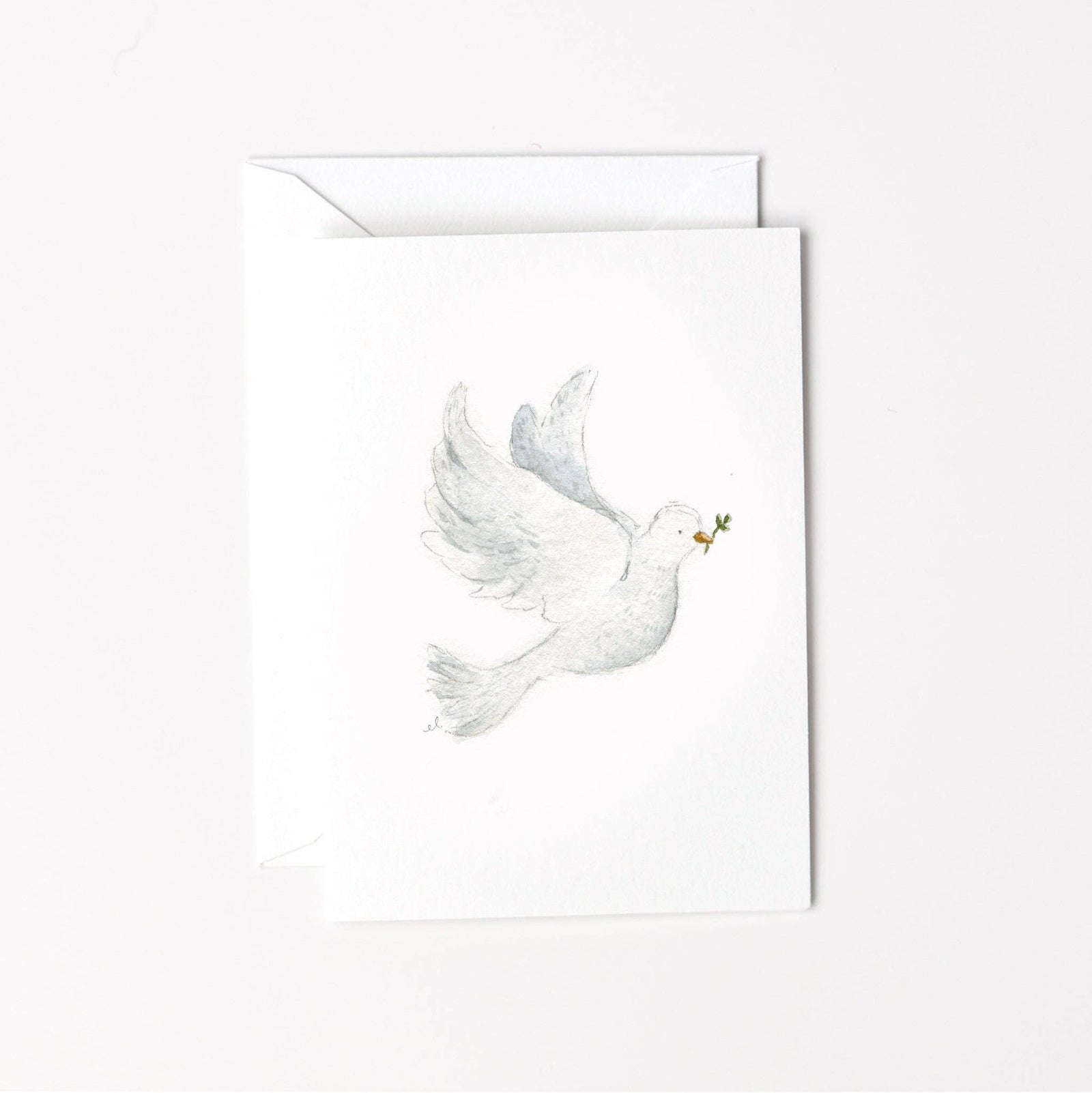 emily lex studio Holiday Dove mini notecard