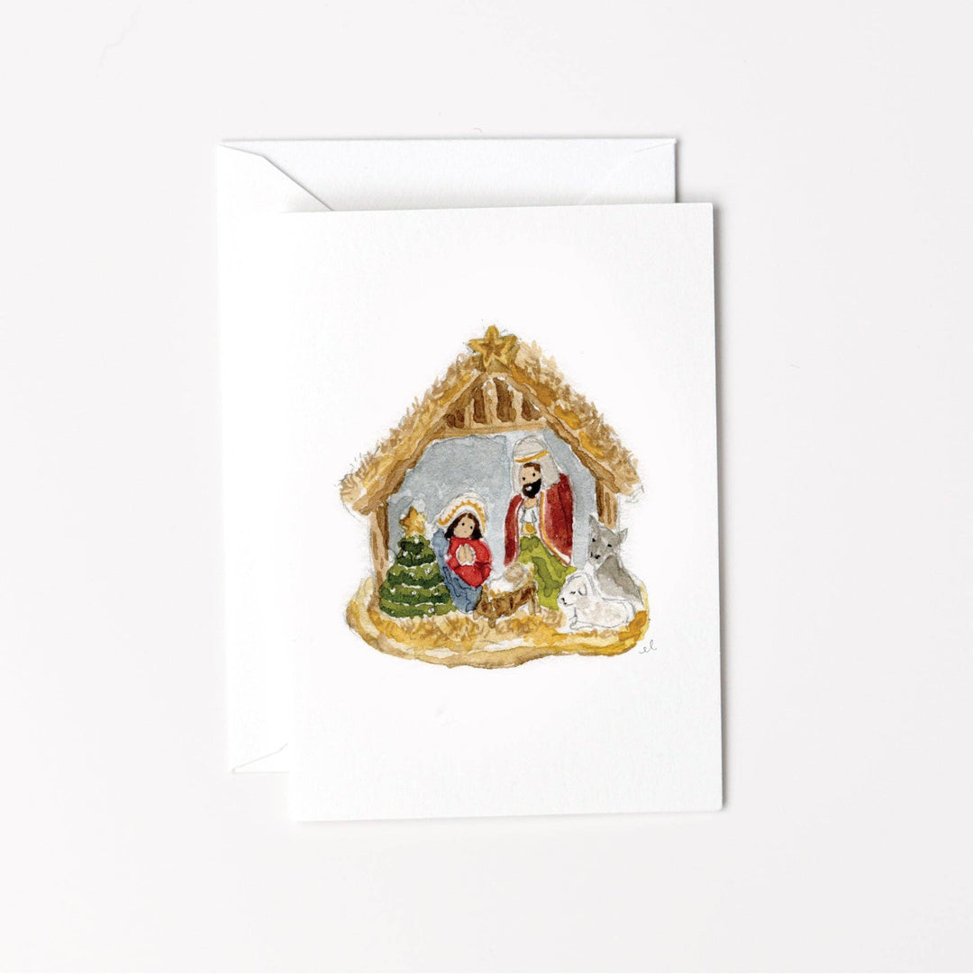 emily lex studio Holiday Nativity ornament mini notecard