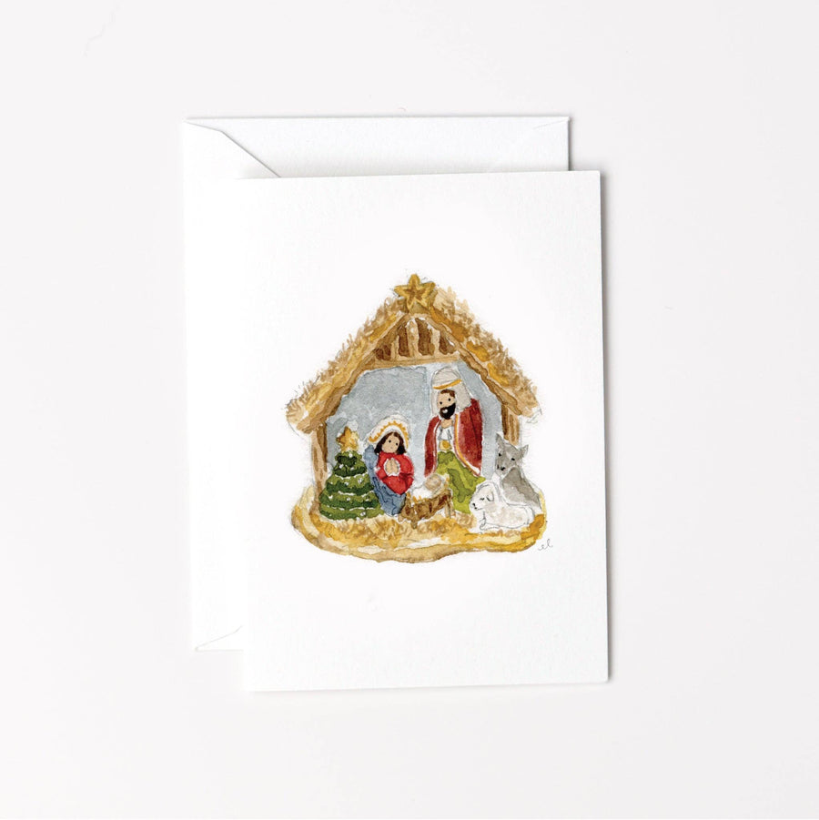 emily lex studio Holiday Nativity ornament mini notecard