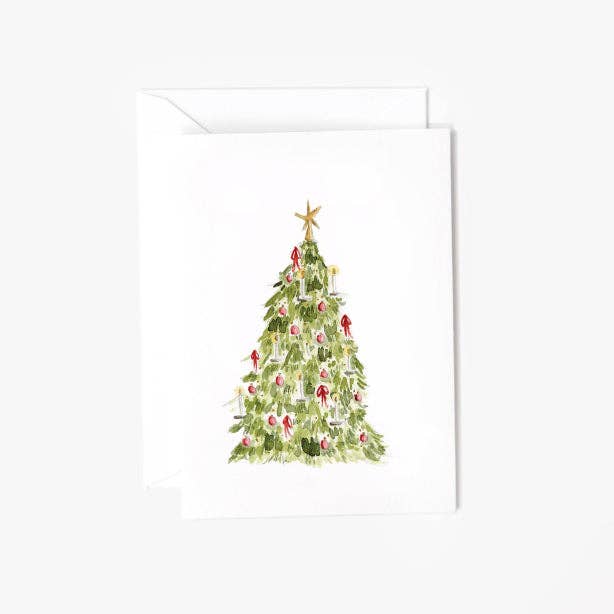 emily lex studio Holiday Nutcracker tree mini notecard