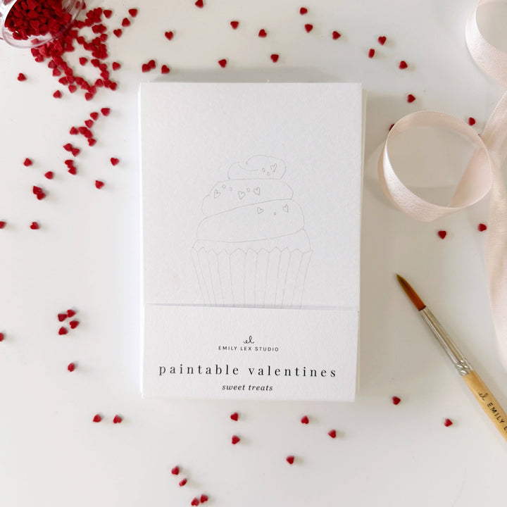emily lex studio Holiday Sweet treats paintable valentines