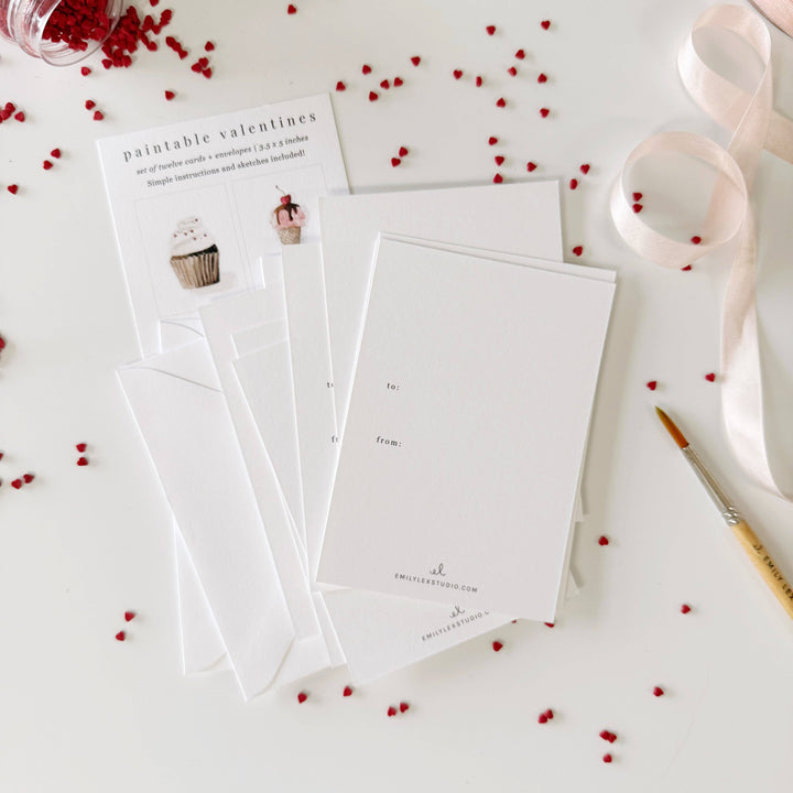 emily lex studio Holiday Sweet treats paintable valentines