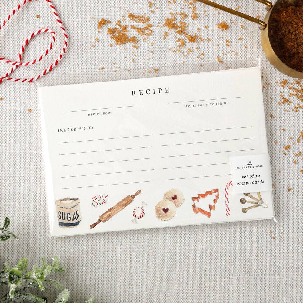 emily lex studio Home Christmas baking recipe cards