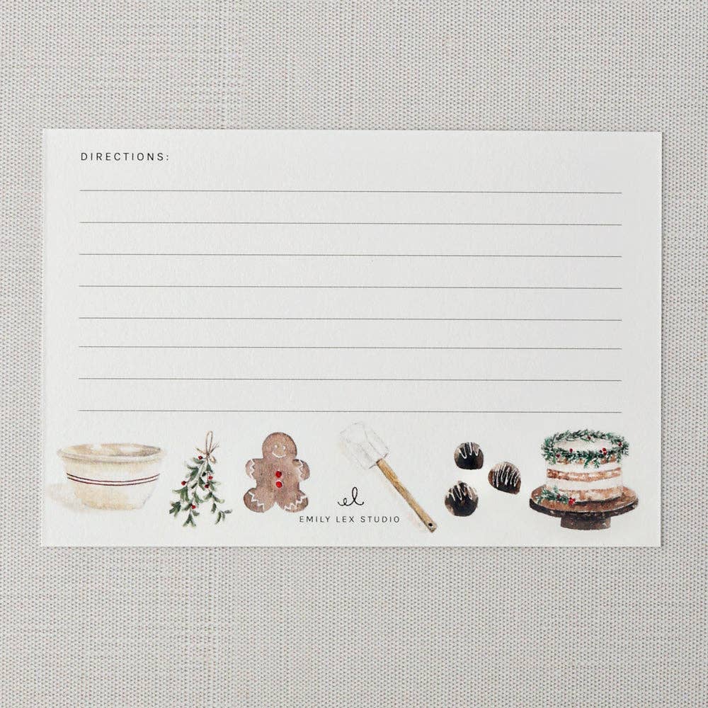 emily lex studio Home Christmas baking recipe cards