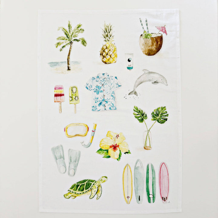 emily lex studio Home Tropical tea towel